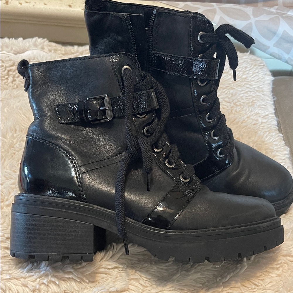 Naturalizer Black Combat Boots